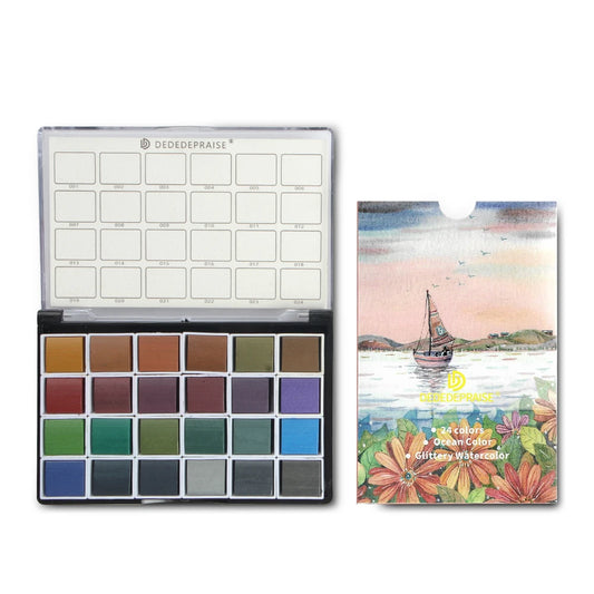 Soft Nature Tone 24-Piece Professional Watercolor Set