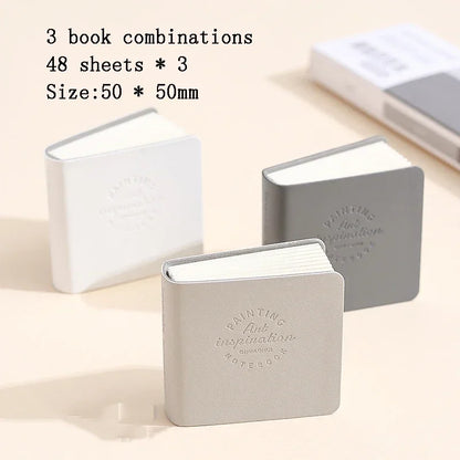 3 Mini Square Watercolor Sketchbooks 200g | 48 sheets*3