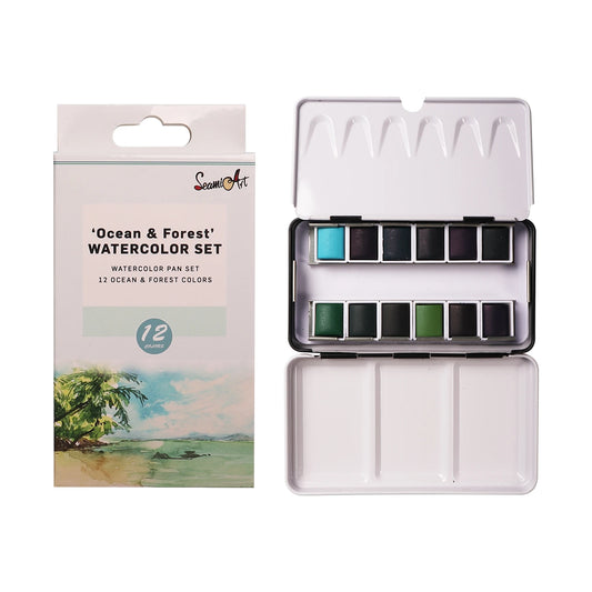 Watercolor Paint Solid Transparent Acuarelas Travel Hand Account Water Color Painting Illustration Art Supplies