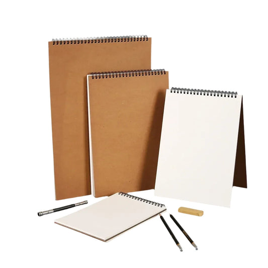 Professional Spiral Sketchbook | 160 GSM Paper, 30 Sheets – Available in A6, A5, A4