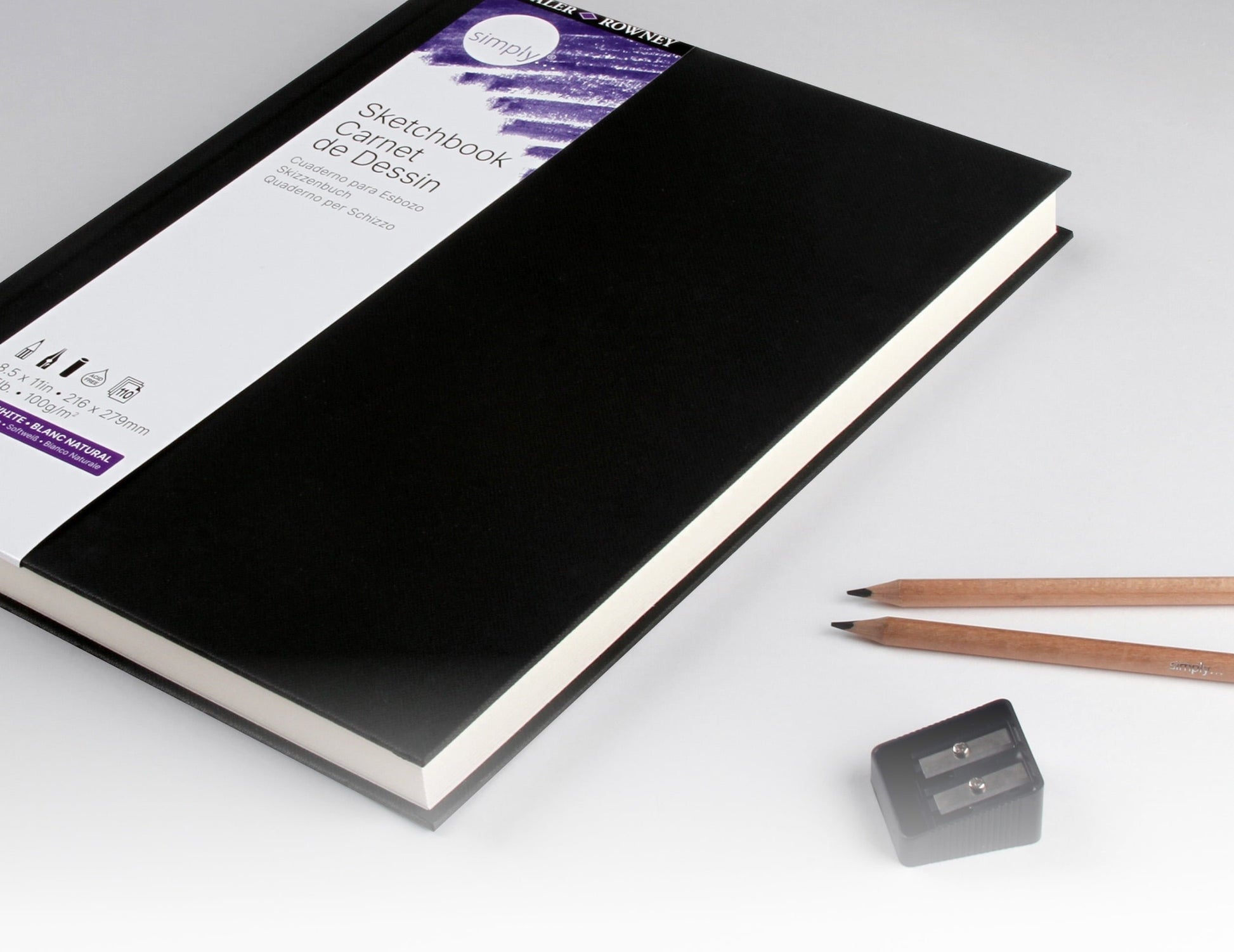 Simply Sketchbook,  Soft White Pages, Hardcover, 110 Sheets, 4" x 6" | 100G Paper